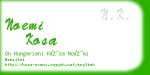 noemi kosa business card